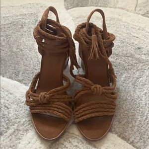 Brand New Joie Brown Suede Wrap Sandals